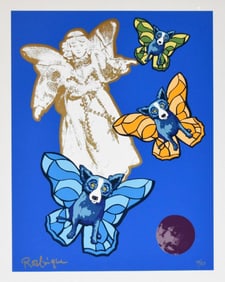 George Rodrigue, 'Blue Dog - Angel Baby', Signed Limited Edition Silkscreen