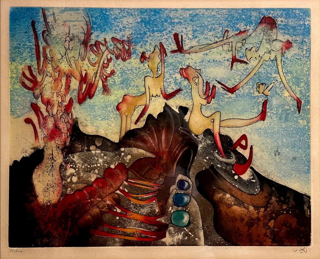 Roberto Matta, 'Loessa', Signed Limited Edition, Mixed Media Etching, 1972 (1 of 6)