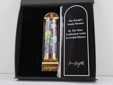 Marc Chagall, 'Dan', 24K Gold Plated Limited Edition Mezuzah w/ Silkscreen