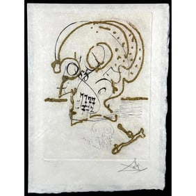 Salvador Dali, 'Les Amours Jaunes Decline', Etching plus gold flakes, Signed Limited Edition Etching