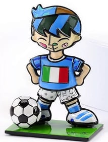 Romero Britto, 'Team Italy World Cup Soccer Player', Resin Sculpture