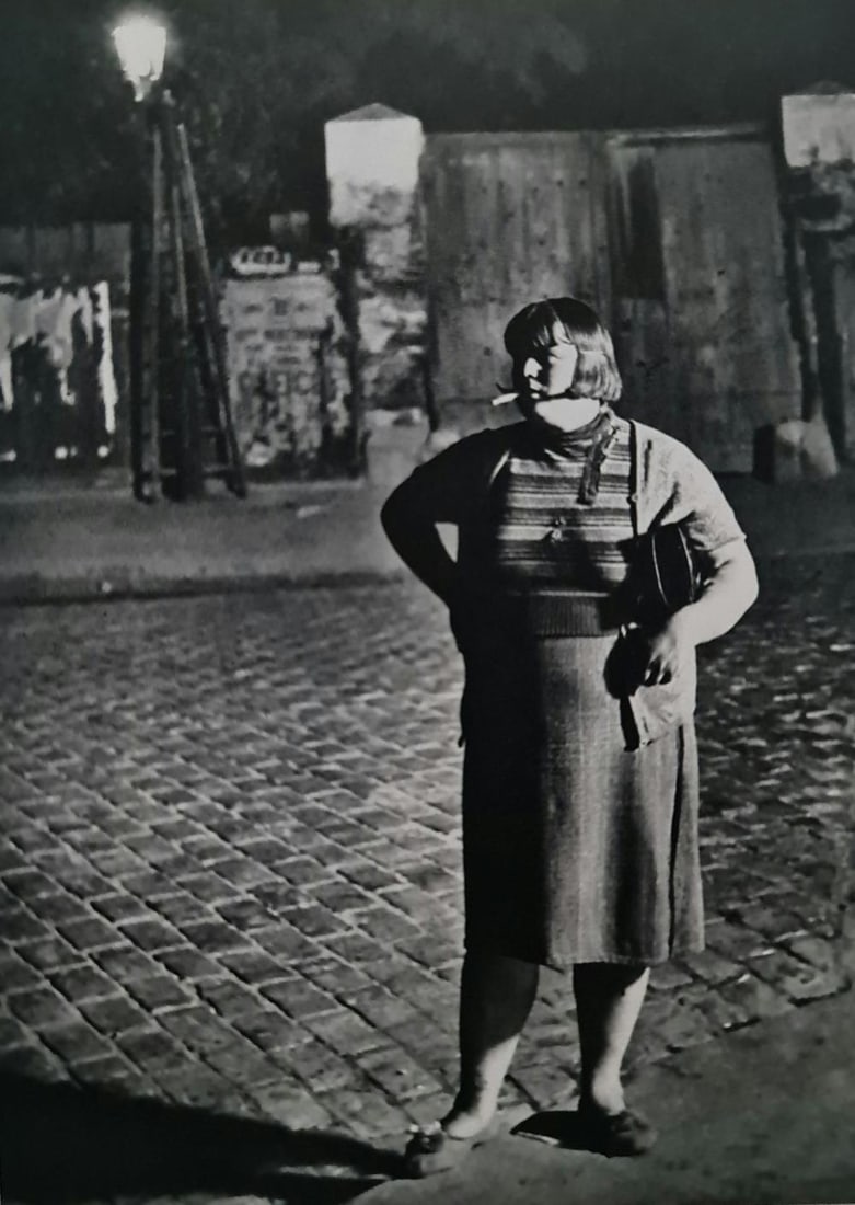 Brassai, Streetwalker, 1932: Photographer: Brassai (pseudonym of Gyula Halász, 1899 – 1984) - historically important Hungarian photographer, sculptor and filmmaker who rose to fame in France. Title: Streetwalker Type Of Print: