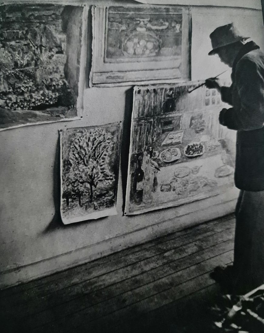 Brassai, Bonnard, Le Cannet, 1952: Photographer: Brassai (pseudonym of Gyula Halász, 1899 – 1984) - historically important Hungarian photographer, sculptor and filmmaker who rose to fame in France. Title: Bonnard, Le Cannet, 1952 Ty