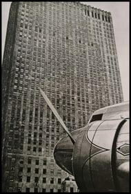 André Kertész, Airplane and building, New York, 1939