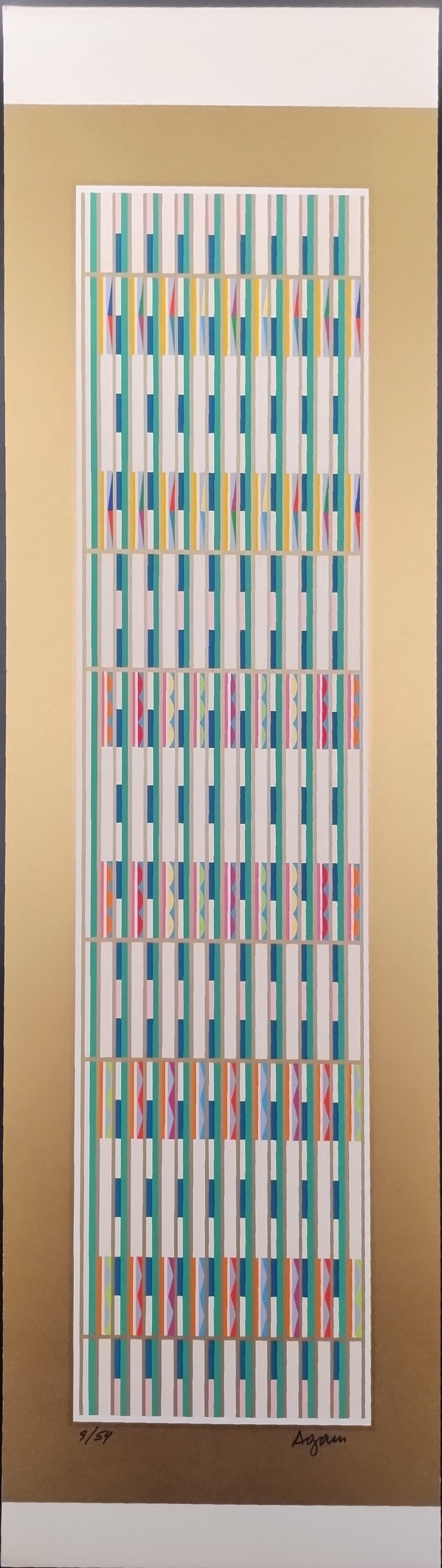Yaacov Agam, Vertical Orchestration, Serigraph Signed Limited Edition Number Hc 16/18 (1 of 3)