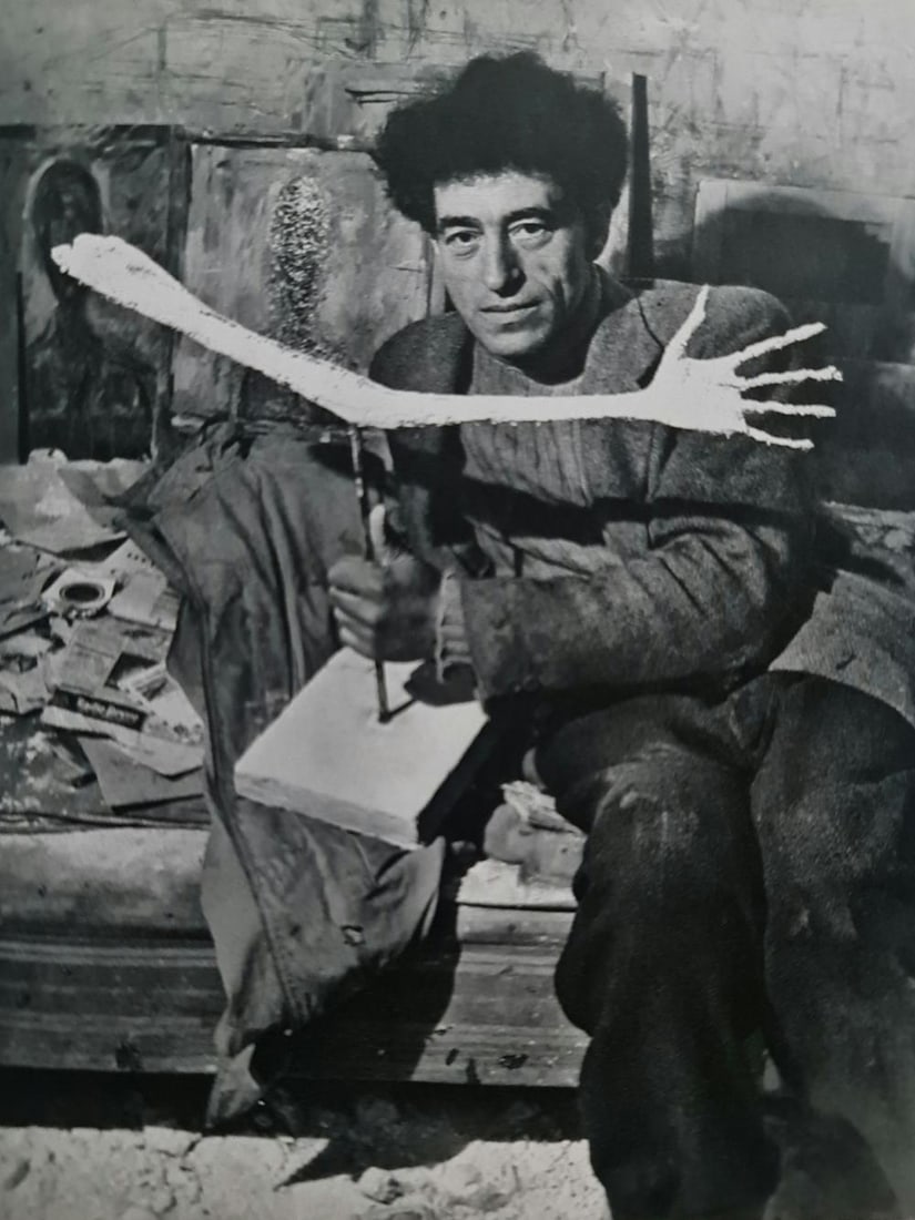 Brassai, Giacometti, 1934: Photographer: Brassai (pseudonym of Gyula Halász, 1899 – 1984) - historically important Hungarian photographer, sculptor and filmmaker who rose to fame in France. Title: Giacometti Type Of Print: A
