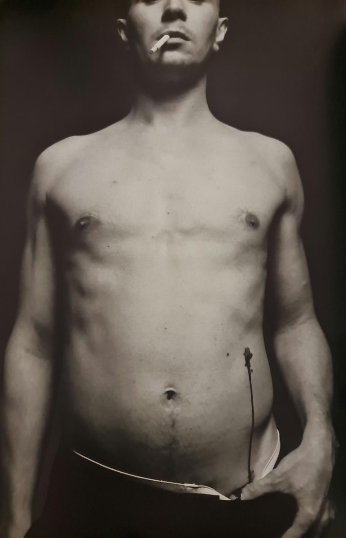 Michel Compte, Gary Oldman, 1992: Photographer: Michel Comte (born 19 February 1954) is a Swiss artist, filmmaker, fashion and portrait photographer. Subject/Title: Frida Kahlo Date Of Negative: 1992 Type Of Print: Sheet Fed Photograv