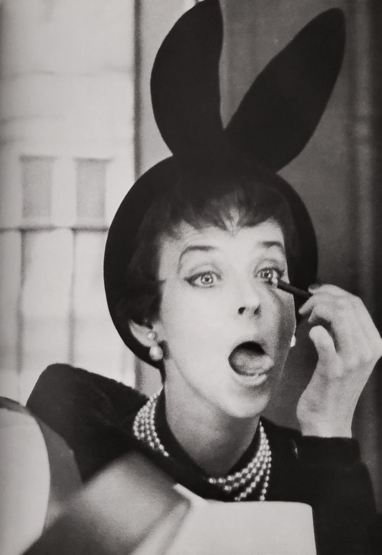 Richard Avedon, Dorian Leigh, Hat by Paulette, Paris studio, 1949: Photographer: Richard Avedon (American, 1923 - 2004) - internationally renowned portrait and fashion photographer, one of the most important and influential photographers during the last half of the t