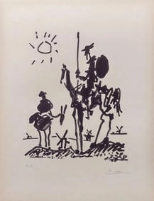 After Pablo Picasso 'Don Quixote - 1955, Signed & numbered Lithograph