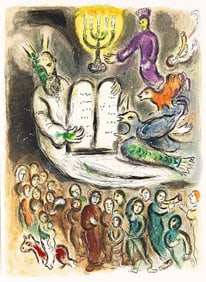 Marc Chagall 'Moses and the Serpent' original lithograph from The Story of the Exodus
