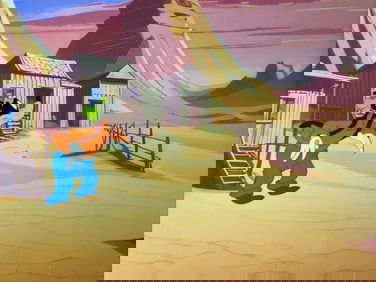 Disney, 'Two Gun Goofy - 1952', Original Production Cel, Very Rare