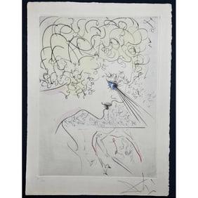 Salvador Dali, 'La Venus aux Fourrures The Head', Signed Limited Edition Etching
