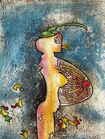 Roberto Matta, 'Los 5 Destacados Burumbauzerda', Signed Limited Edition, Mixed Media Etching