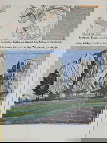 Christo, 'Wrapped Trees Vertical', Lithograph, 1998