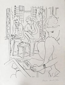 Henri Matisse 'The Painter And His Model -1960' Lithograph On Japon Paper