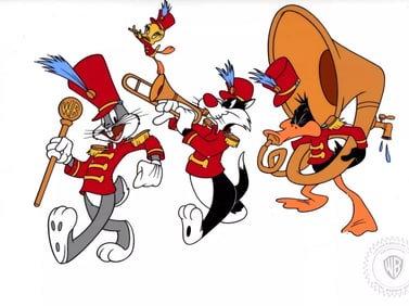 Warner Bros., Bugs Bunny, Daffy Duck & Tweety Bird In 'The Band Of Characters' Animation Cel, 1994