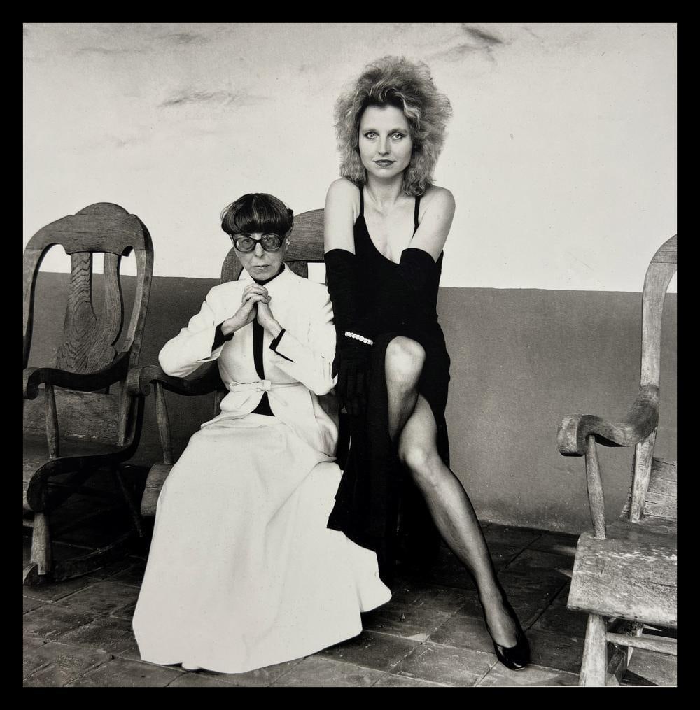 Helmut Newton, Hanna Schygulla and costume designer Edith Head, Los Angeles, 1980 (1 of 1)