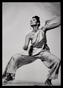 Richard Avedon, China Machado, Evening pajamas by Galitzine, London studio, 1965