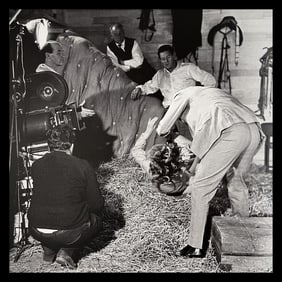 Terry O'Neill, Director Guy Hamilton, Standing Just Beyond The Camera, Oversees The Fight Between
