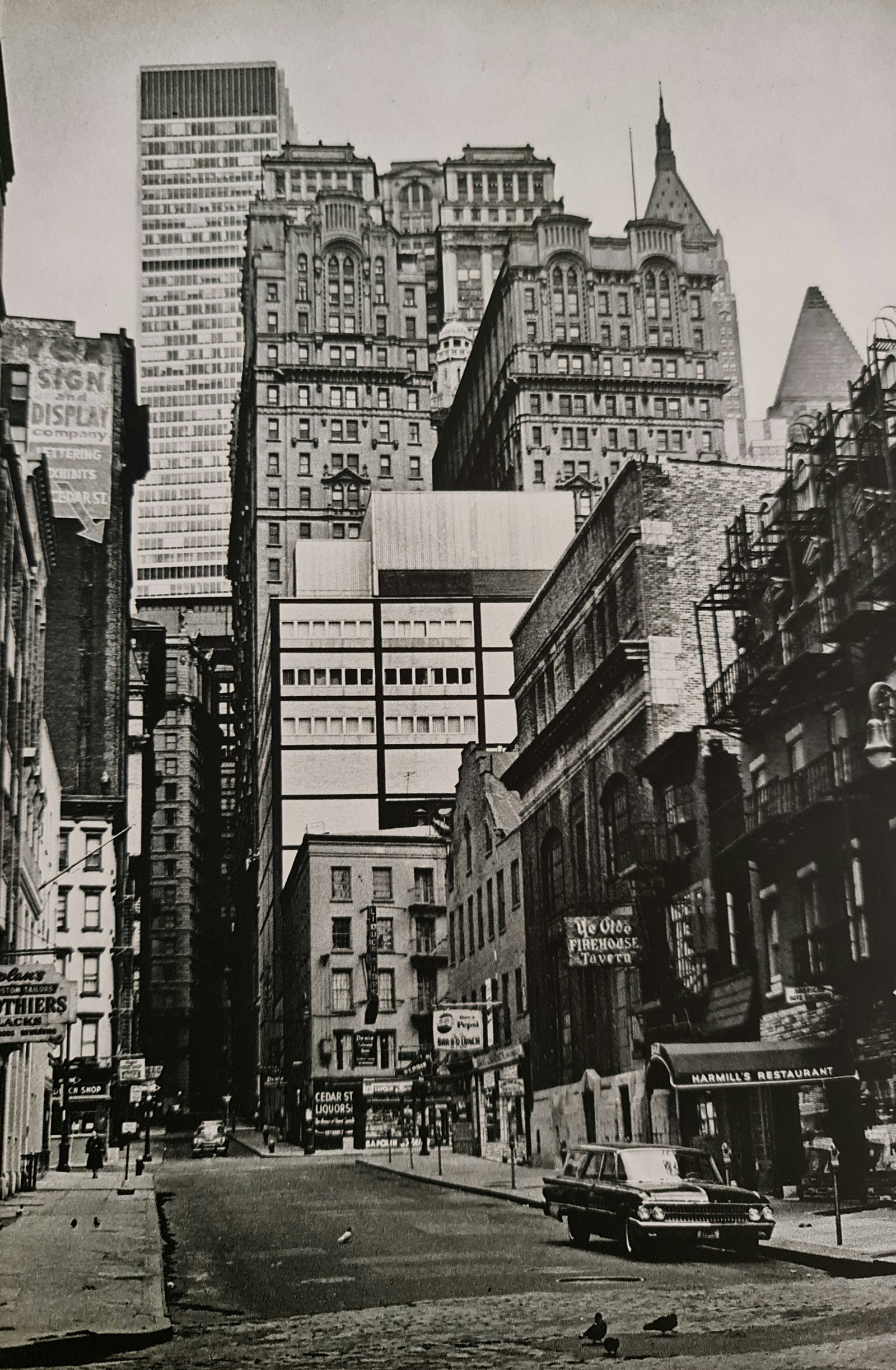 André Kertész, Cedar Street, New York, 1963: Photographer: André Kertész, born Andor Kertész, was a Hungarian-born photographer known for his groundbreaking contributions to photographic composition and the photo essay. Subject: Cedar Street,
