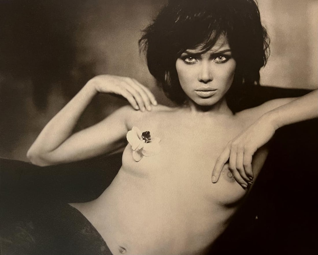 Marc Lagrange, Black Orchid, 2010: Photographer: Marc Lagrange was a Belgian photographer known for his nude portraits of female figures. Lagrange created dream-like and fantastical narrative pictures populated by beautiful nudes that