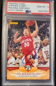 Stephen Curry Hand Signed Rookie PSA 10 Authenticated Low POP