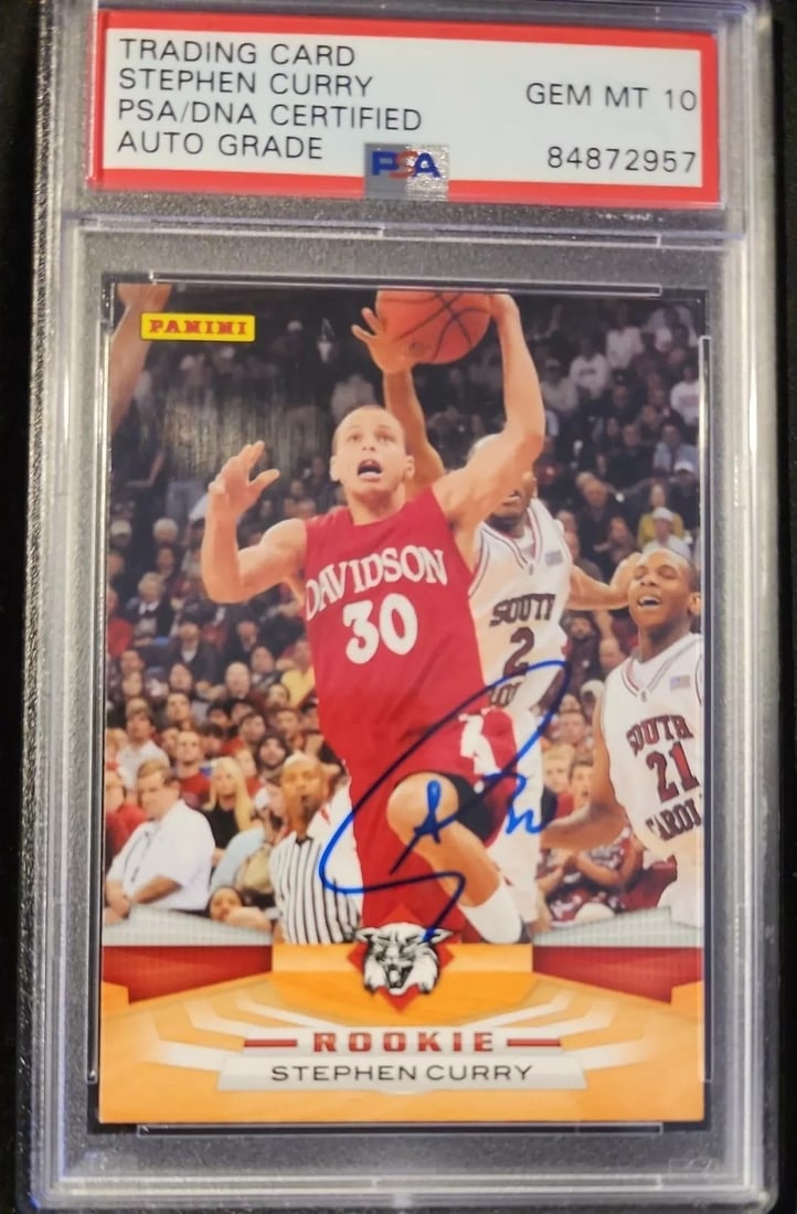 Stephen Curry Hand Signed Rookie PSA 10 Authenticated Low POP