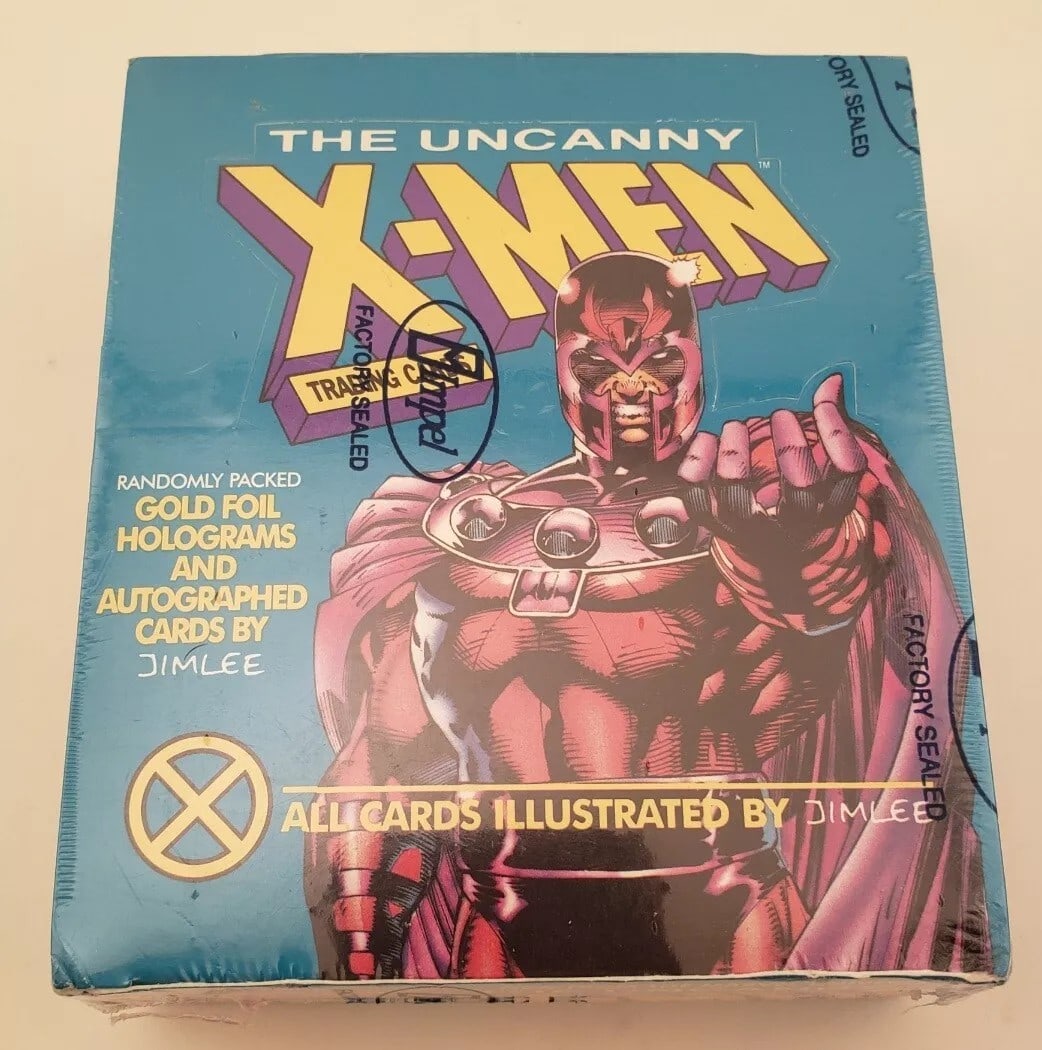 1992 UNCANNY X-MEN Trading Cards JIM LEE art unopened Sealed Box - Magneto Cover (1 of 2)