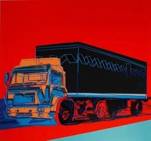 Andy Warhol, 'TRUCKS - RED INVITATION FRAMED