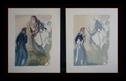 Salvador Dali, 'Divine Comedy Heaven Canto 27 Decomp' (2 Pieces)