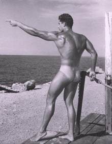 Bruce Bellas of Los Angeles, Male Nude Study, 1950's - 7 (9) - 7.5"x9.5"