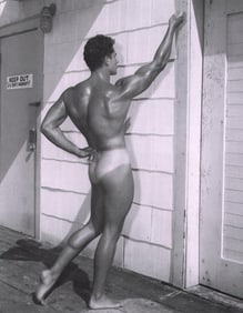 Bruce Bellas of Los Angeles, Male Nude Study, 1950's - 7 (10) - 7.5"x9.5"