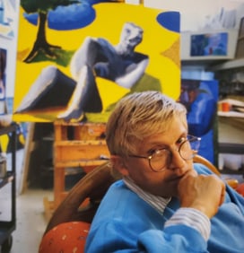 Anthony Barboza, David Hockney, Los Angeles, (February 1988)