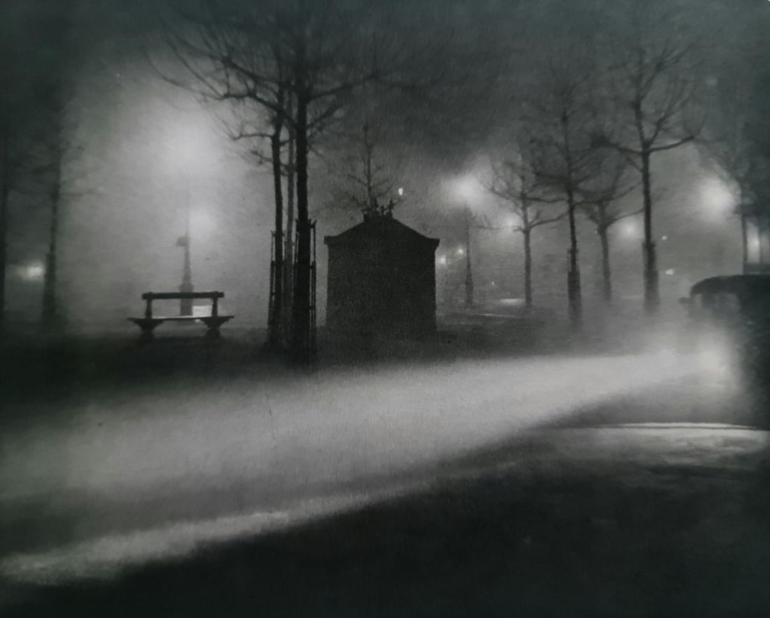 Brassai, Avenue De L'Observatoire, 1934: Photographer: Brassai (pseudonym of Gyula Halász, 1899 – 1984) - historically important Hungarian photographer, sculptor and filmmaker who rose to fame in France. Title: Type Of Print: Authentic Vi