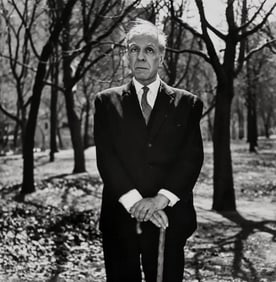 Diane Arbus, Jorge Luis Borges in Central Park, N.Y.C., 1969