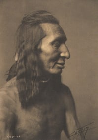 Edward S. Curtis, PLATE 61 Untitled (Male Portrait, in Profile), CA, 1908