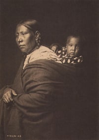 Edward S. Curtis, PLATE 65 Sioux Mother and Child, CA, 1905
