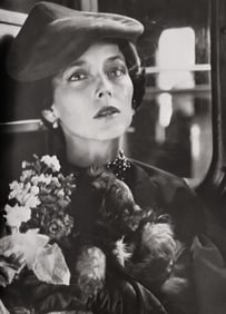 Richard Avedon, Dorian Leigh, Hat by Dior, Gare de Lyon, Paris, 1949