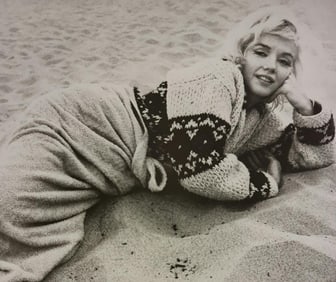Marilyn Monroe on the beach