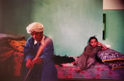 Anthony Barboza, Fatima and Dad, Morocco, 1981