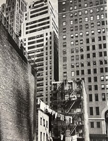 Berenice Abbott, Construction Old And New, 38 Greenwich Street, 1930s