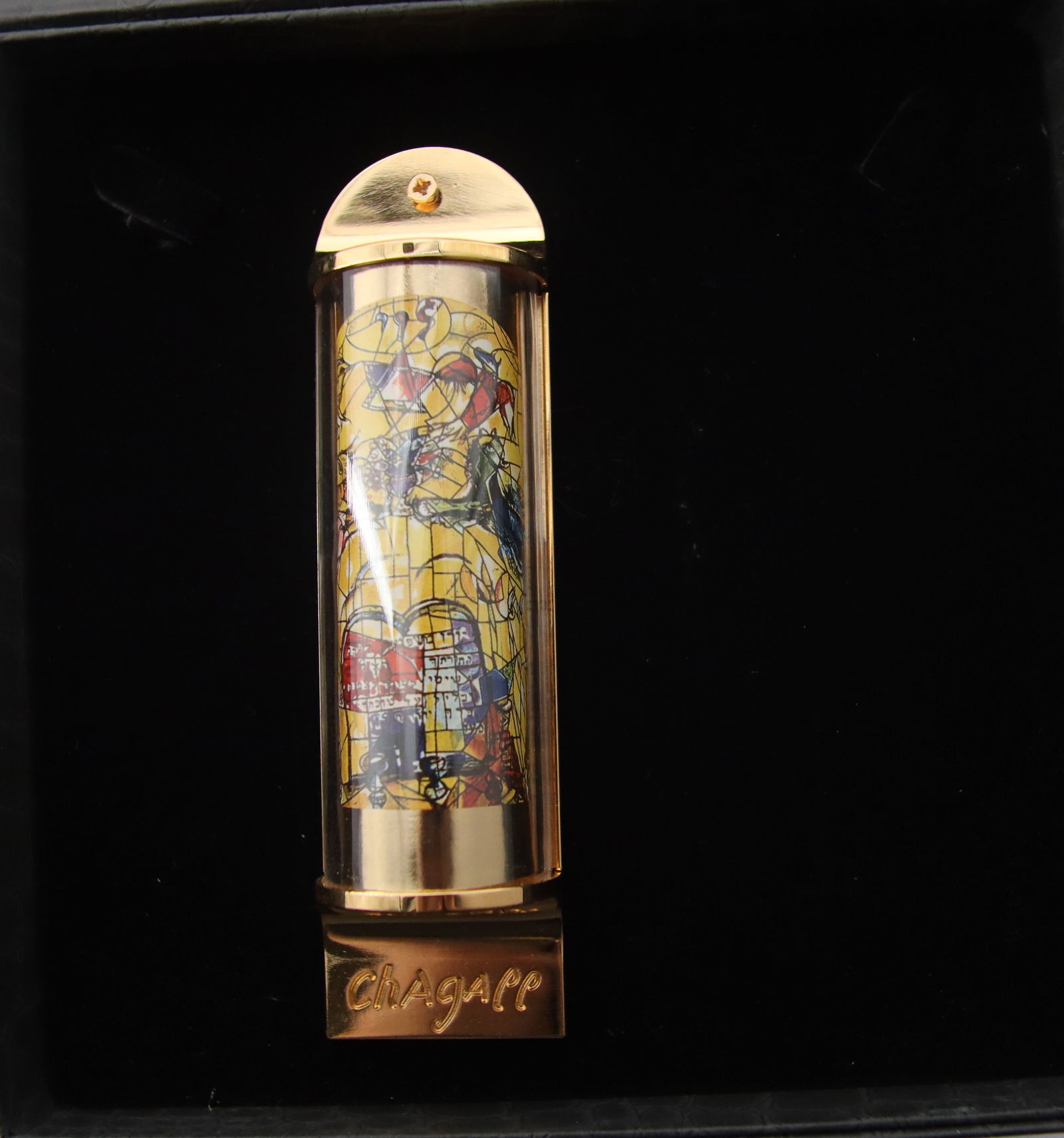 Marc Chagall, 'Levy', 24K Gold Plated Limited Edition Mezuzah w/ Silkscreen (1 of 6)