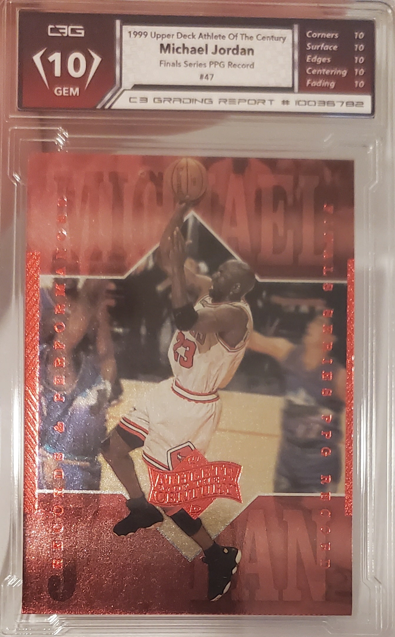 Michael Jordan 1999 Upper Deck Athelete of the Century Gem Mint 10 (1 of 3)