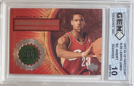 Lebron James Rookie Card Insert Gem Mint 10