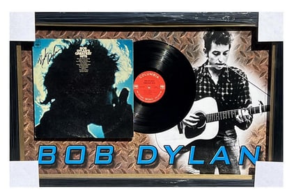 Bob Dylan, Autographed Record Album , Framed With COA