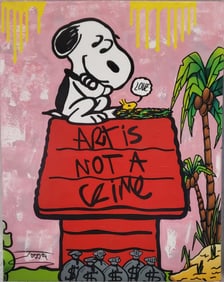Jozza, 'Not A Crime', Signed Mixed Media Acrylic Canvas Painting, 2024
