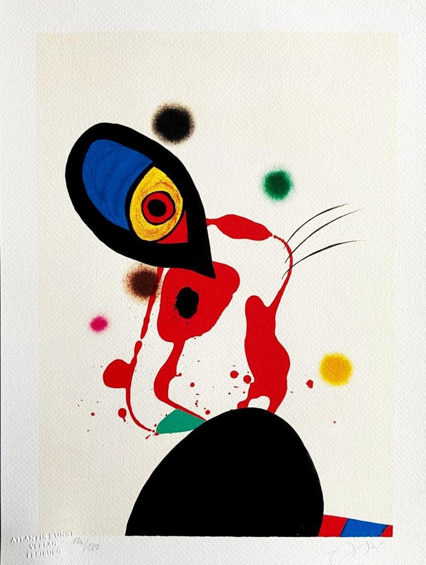 Joan Miro, 'L'Catalan Hug', 1984, Limited Edition Lithograph (1 of 2)