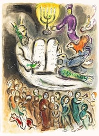 Marc Chagall, 'Moses and the Serpent' original lithograph from The Story of the Exodus