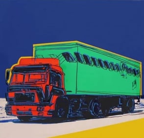 Andy Warhol, 'TRUCKS - BLUE INVITATION FRAMED