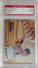 Derek Jeter, New York Yankees Rookie Baseball Sports Card, 1996, Gem Mint 8